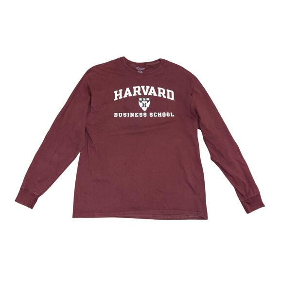 Champion Harvard Business School Long Sleeve Tee Size XL Collegiate VE RI TAS - Picture 1 of 4